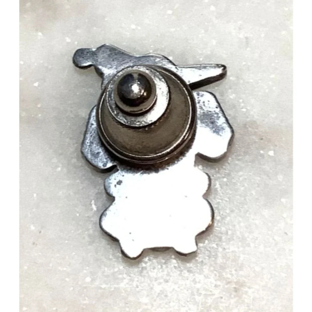 Zuni Lapel Pin Bird Sterling Siver Artisan Signed Tie Pin Native American